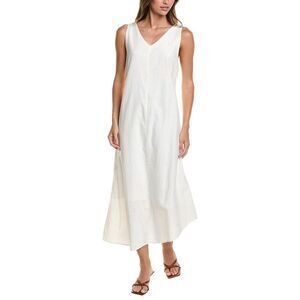 Point Womens  Linen-Blend V-Neck Dress